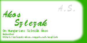 akos szlezak business card