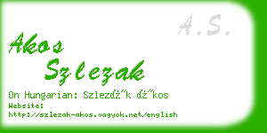 akos szlezak business card